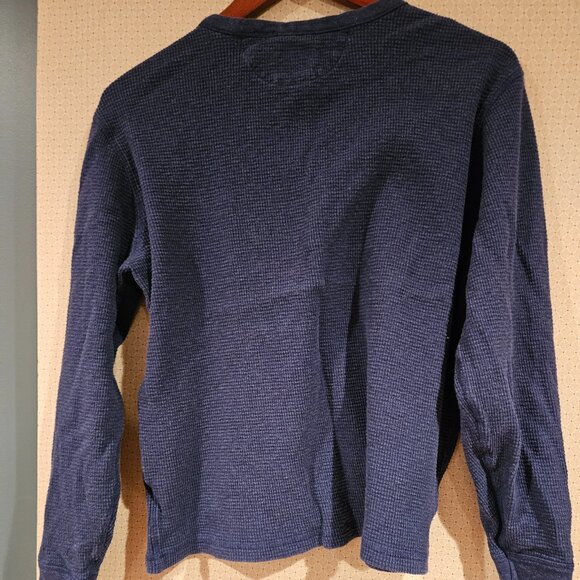 Faherty Thermal Knitwear Long Sleeve Waffle Knit Shirt - Size L - Picture 4 of 5